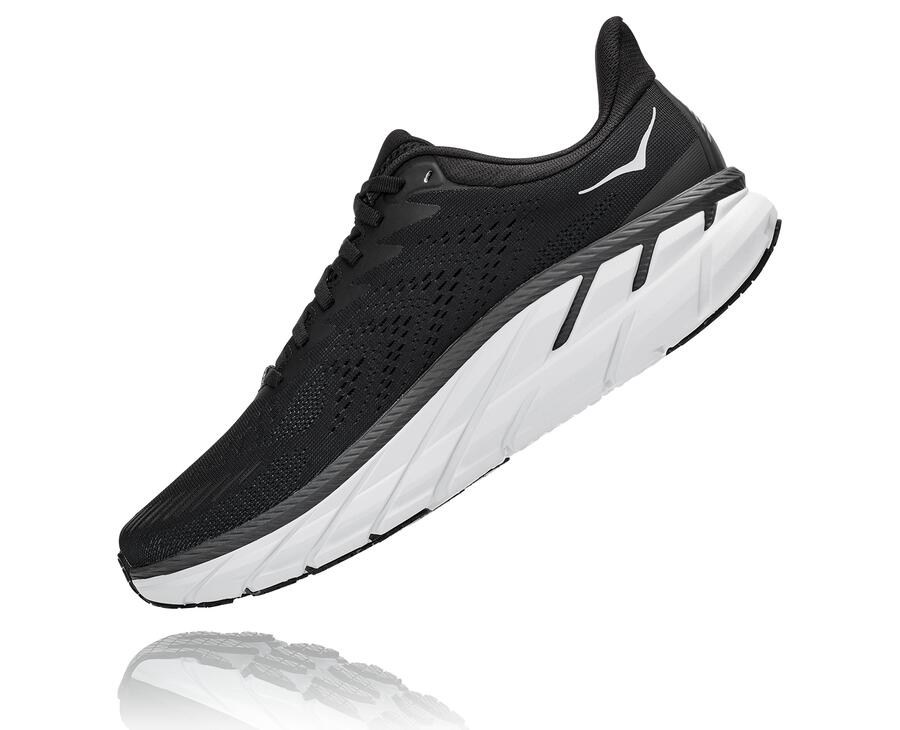 Zapatillas Running Hoka One One Hombre - Clifton 7 - Negras/Blancas - FJV821794